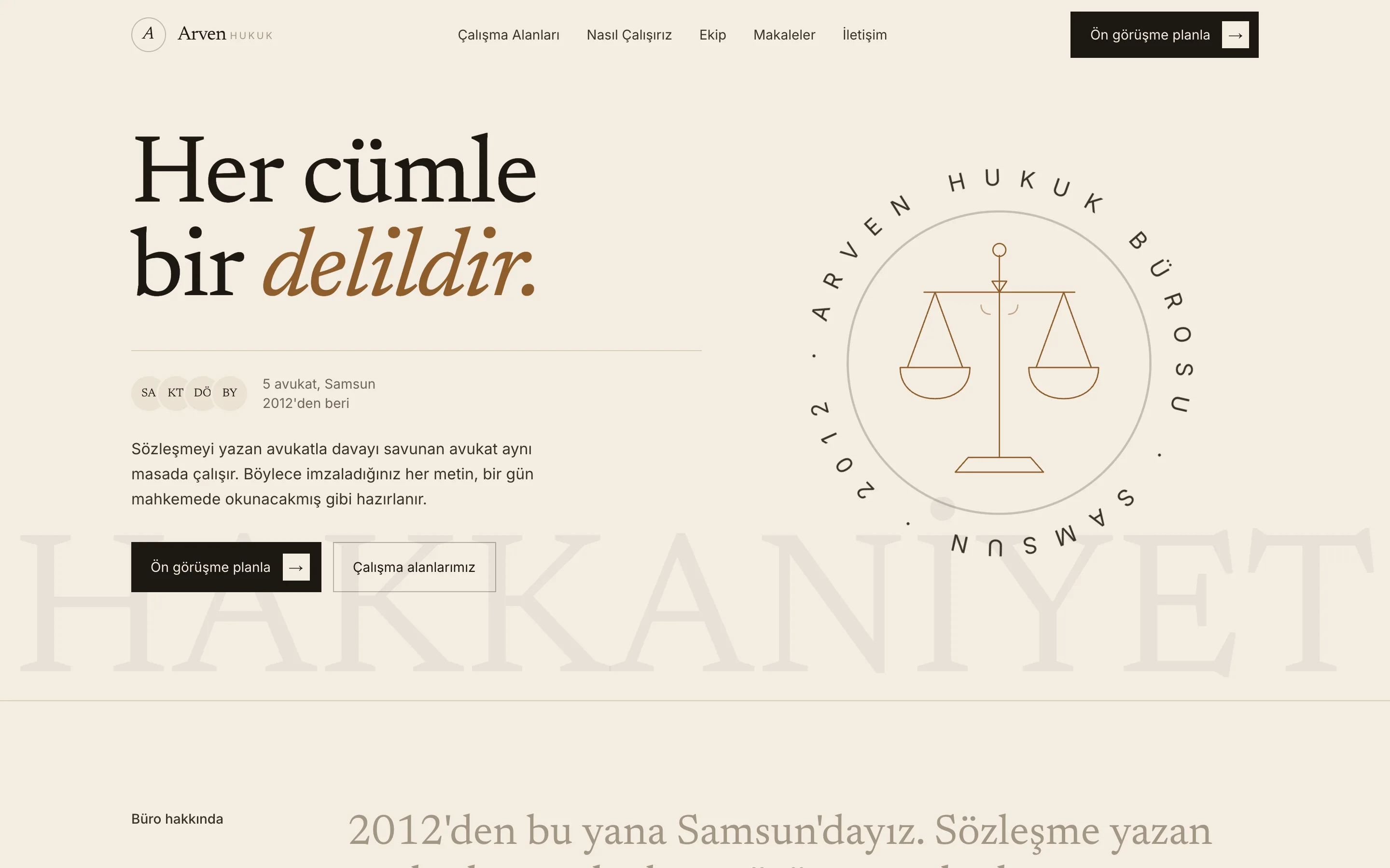 Arven Hukuk - Editoryal Hukuk Bürosu Sitesi ekran görüntüsü