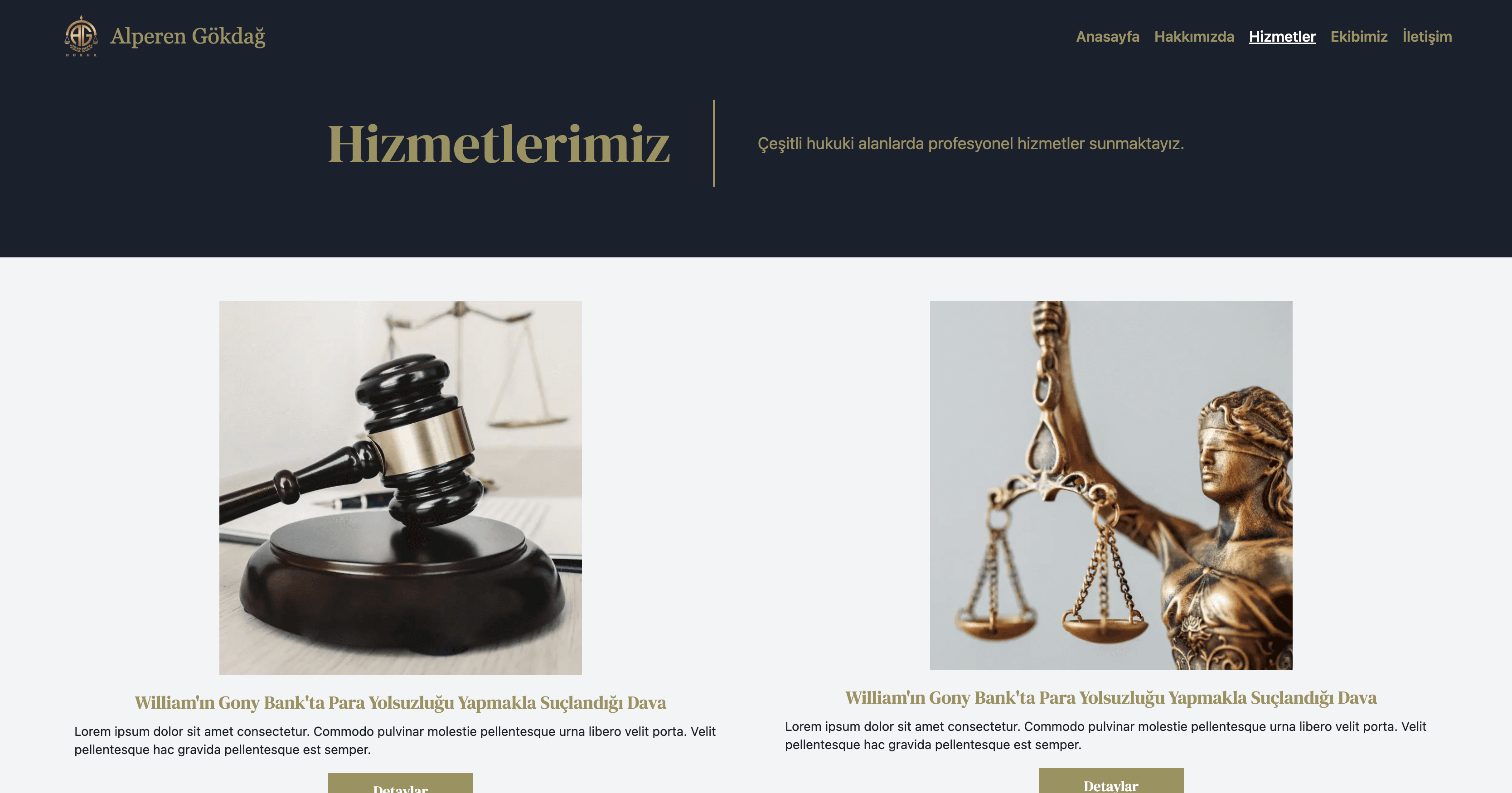LexisFirm - Hukuk Bürosu ve Avukatlık Web Sitesi ekran görüntüsü 3