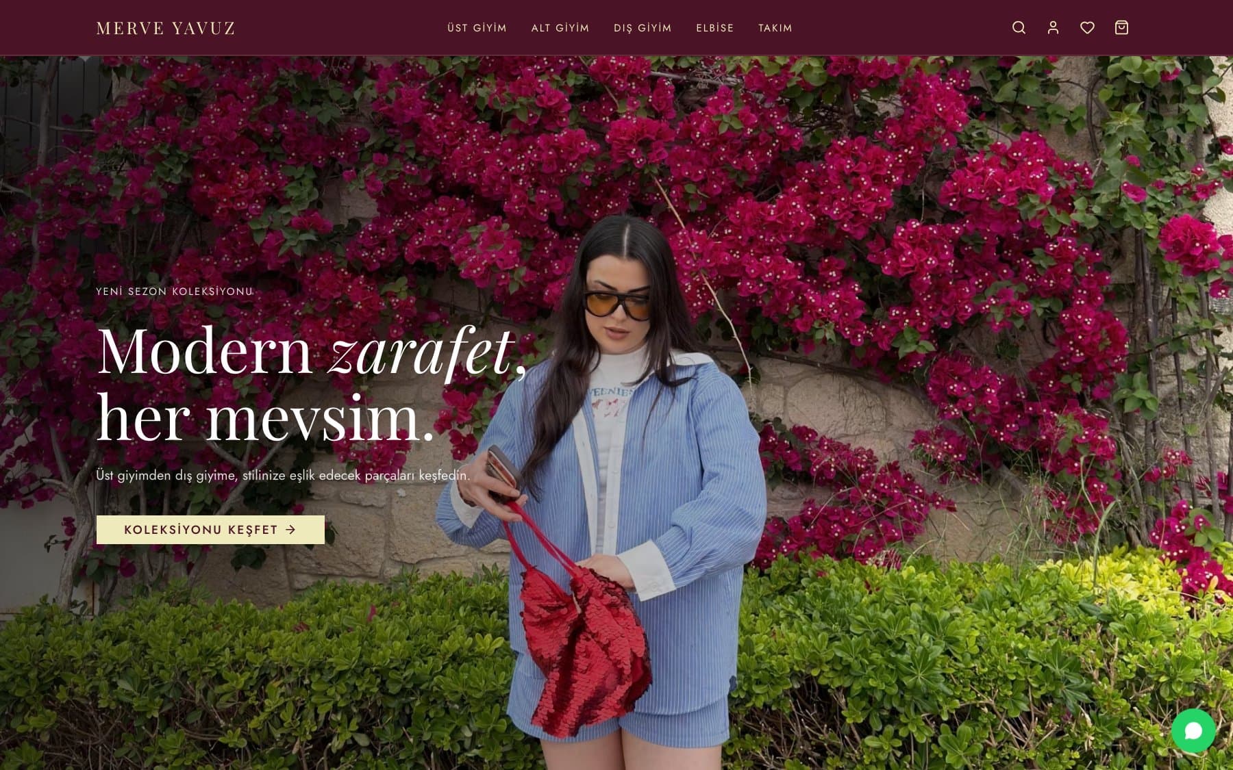 Merve Yavuz Butik — Kadın Giyim E-ticaret Sitesi ekranı