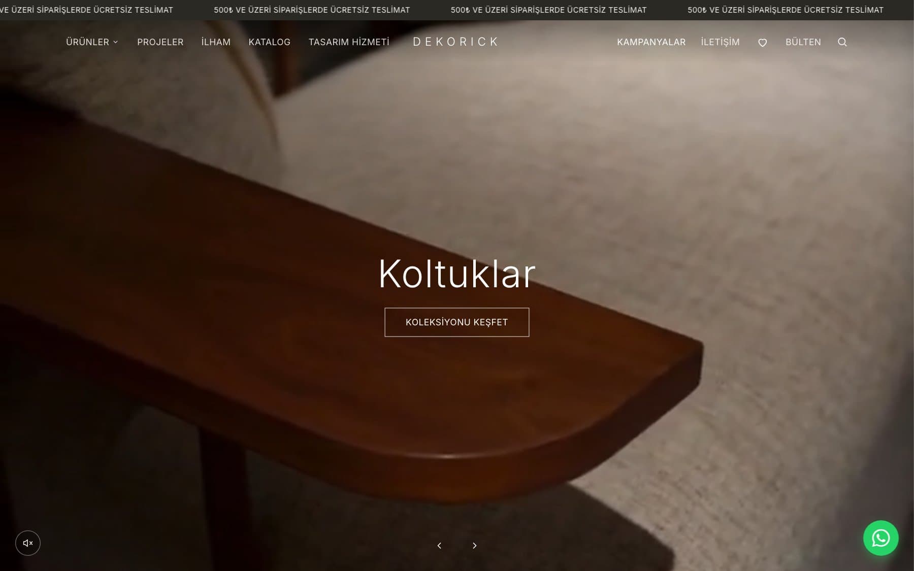 Modern Mobilya Katalog Sitesi ekran görüntüsü