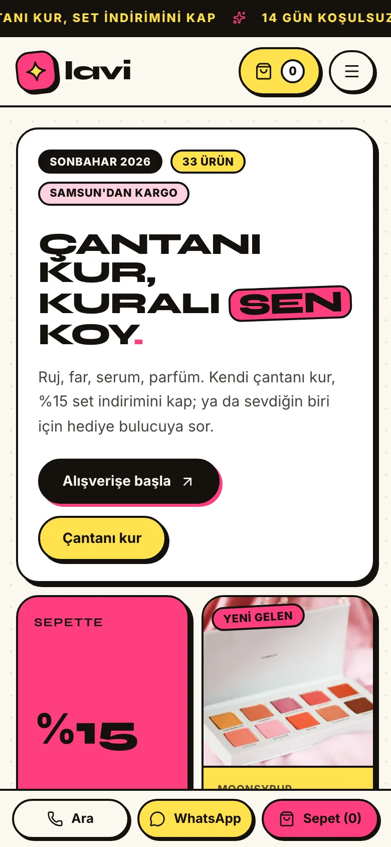 Lavi Cosmetics — Kozmetik ve Parfüm E-Ticaret Ön Yüzü ekran görüntüsü 5