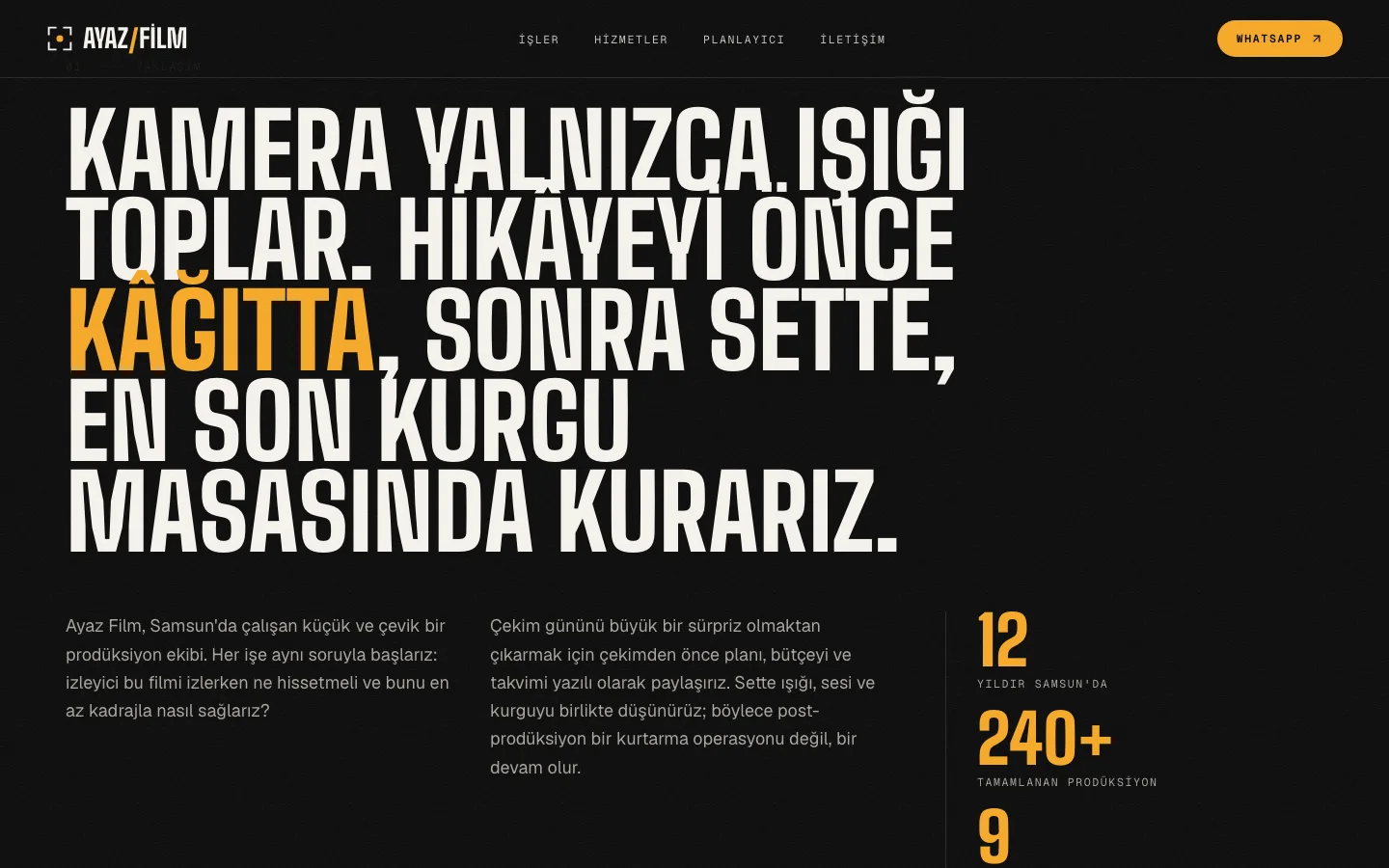 Ayaz Film — Film Prodüksiyon Şirketi Sitesi ekran görüntüsü 2