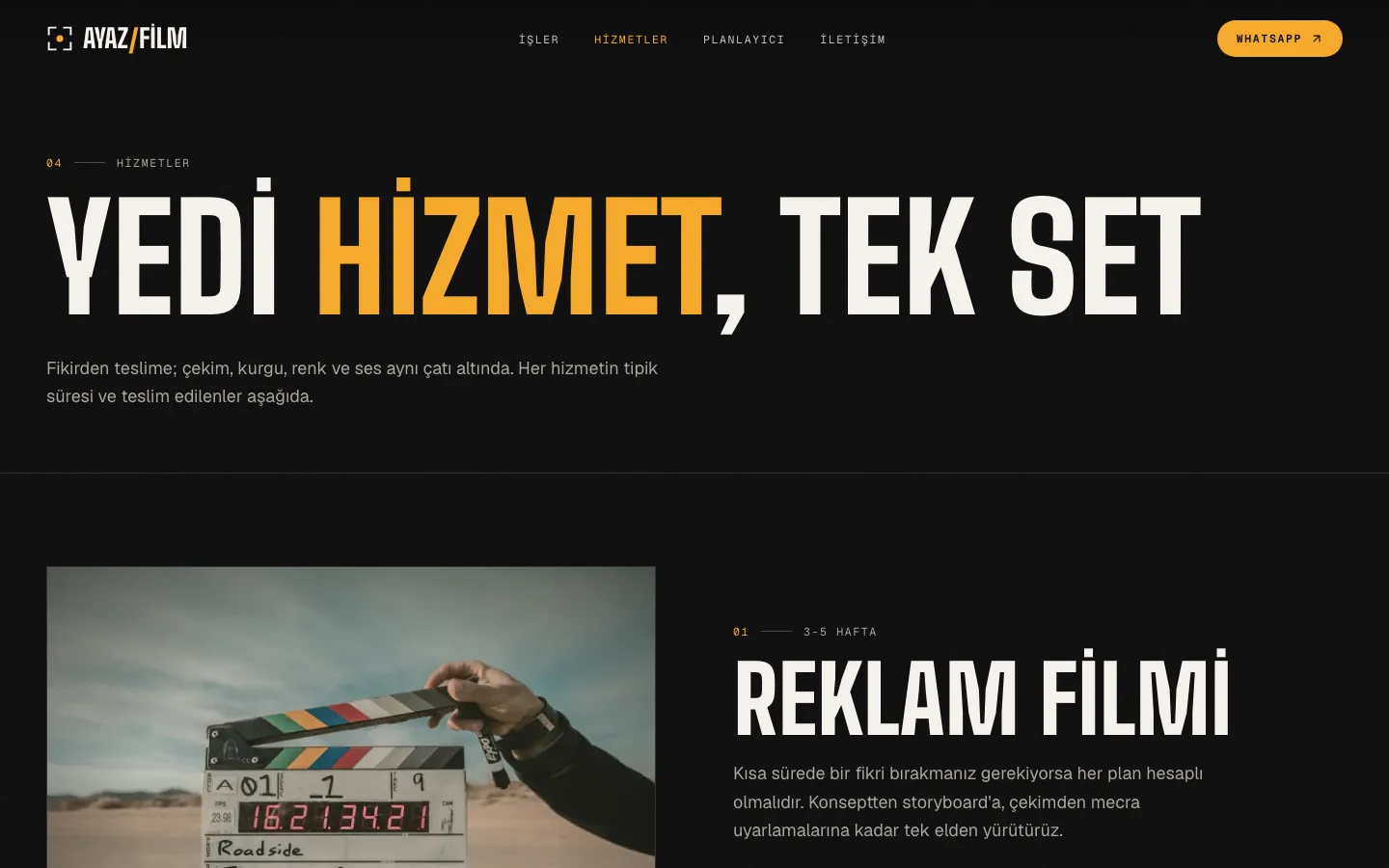 Ayaz Film — Film Prodüksiyon Şirketi Sitesi ekran görüntüsü 4