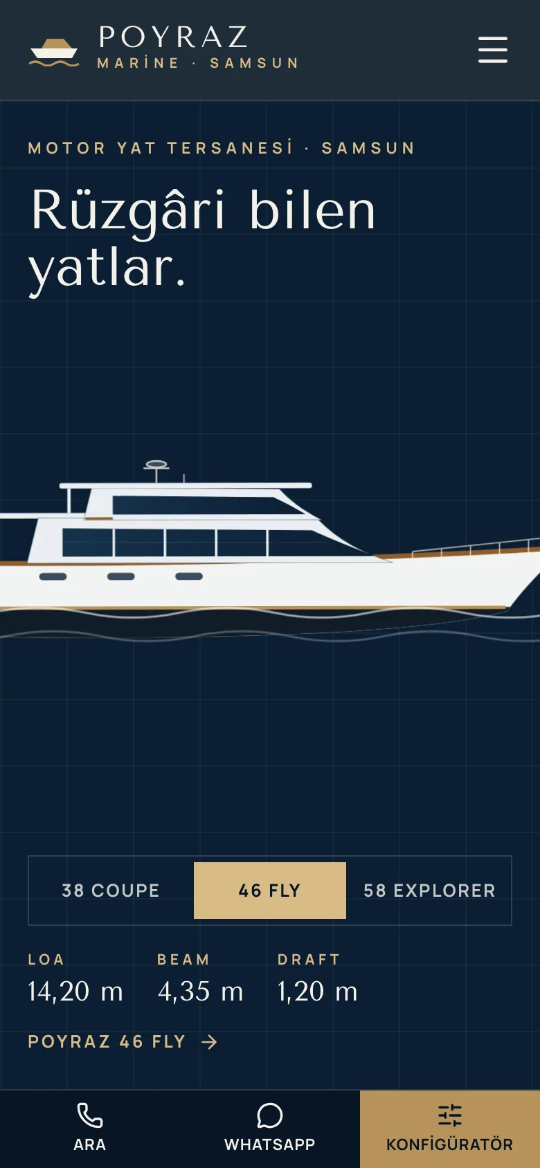Poyraz Marine — Motor Yat Tersanesi Sitesi ekran görüntüsü 5
