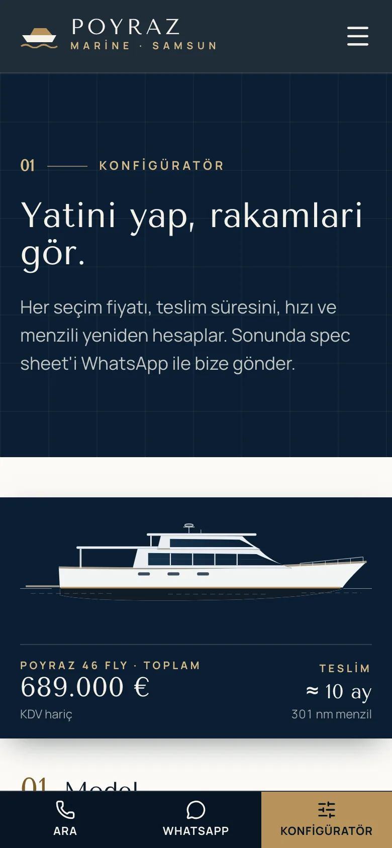 Poyraz Marine — Motor Yat Tersanesi Sitesi ekran görüntüsü 6