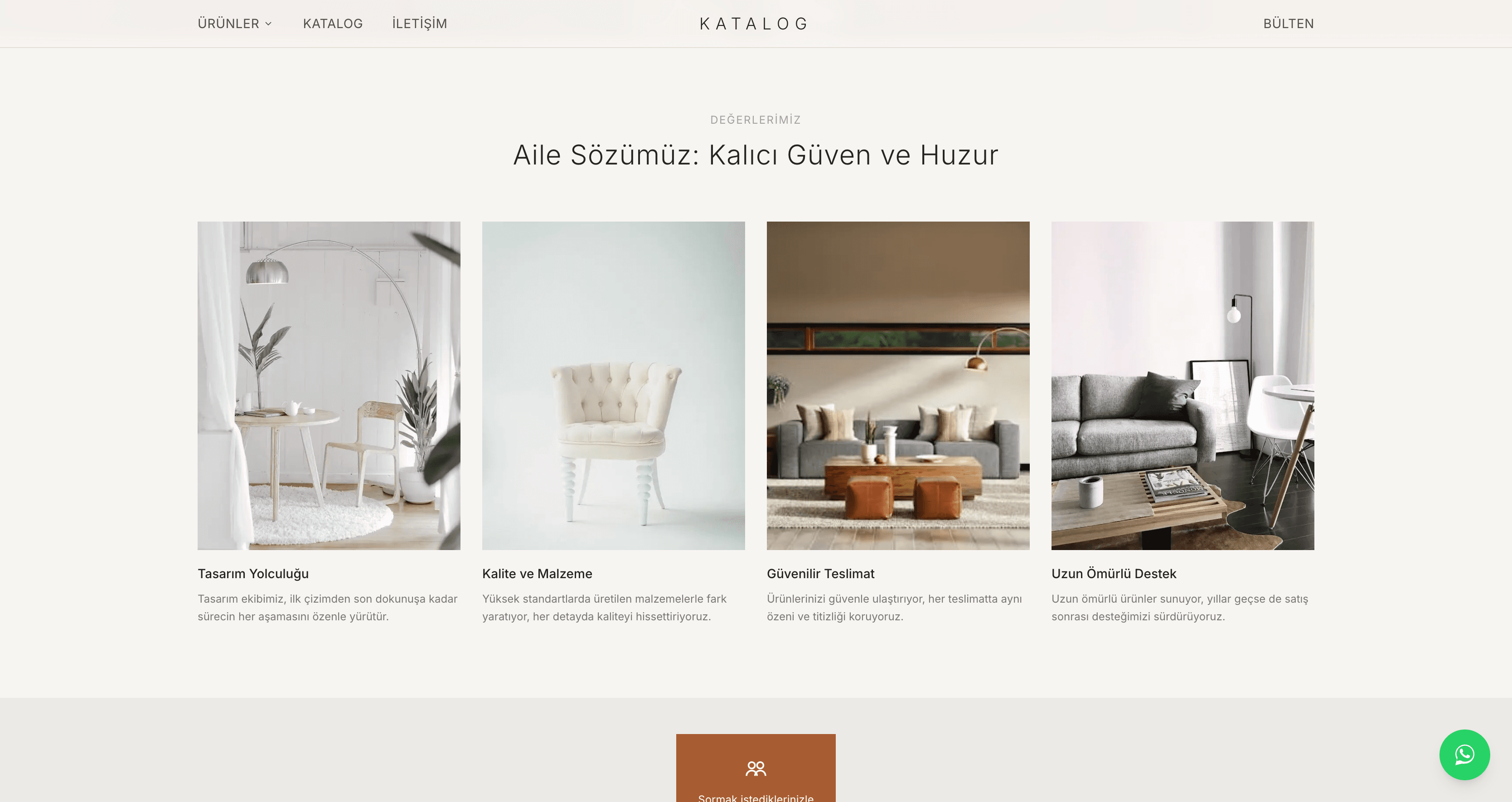 Modern Mobilya Katalog Sitesi ekran görüntüsü 2