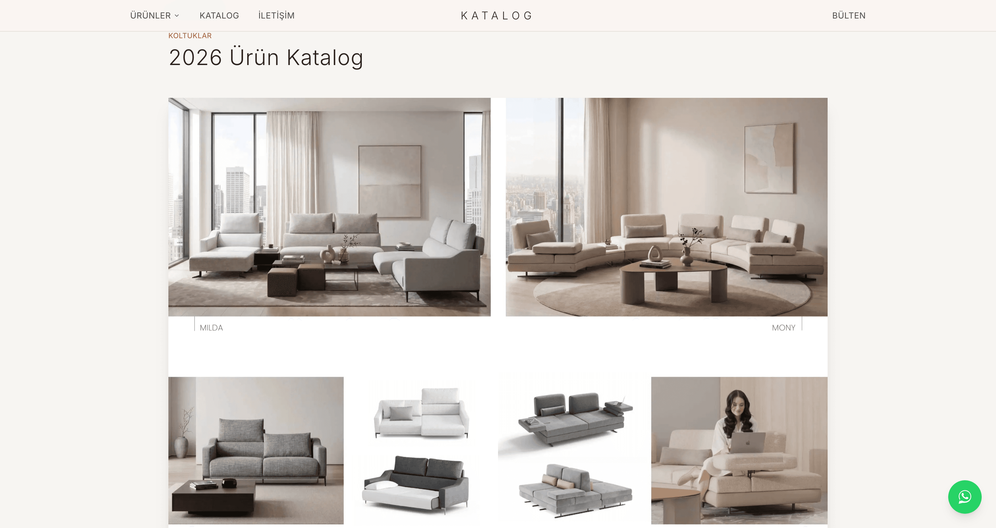 Modern Mobilya Katalog Sitesi ekran görüntüsü 9