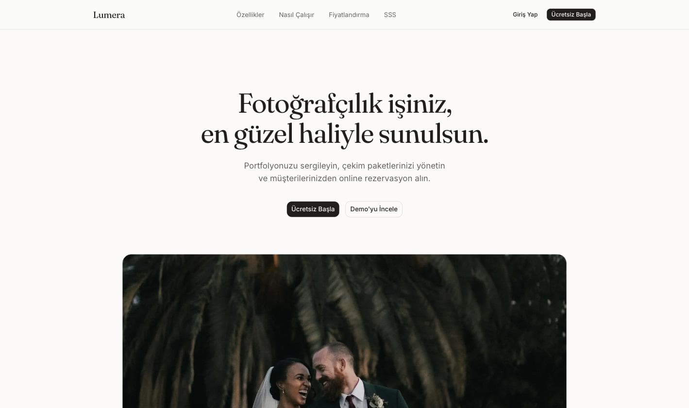 Lumera — Fotoğrafçının Dijital Stüdyosu ekran görüntüsü
