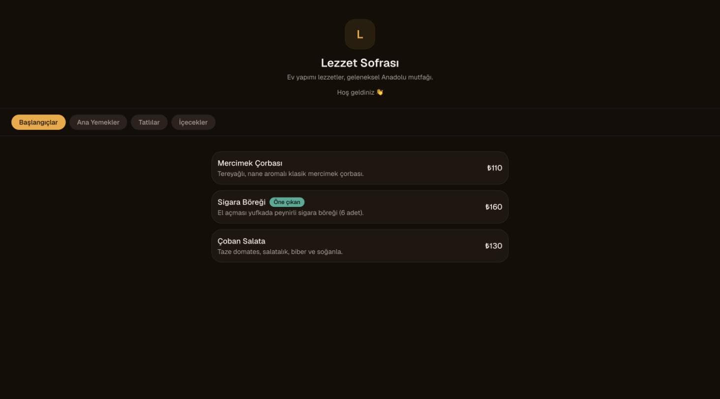 Menoza — İşletmeler için Dijital QR Menü Platformu ekran görüntüsü 4