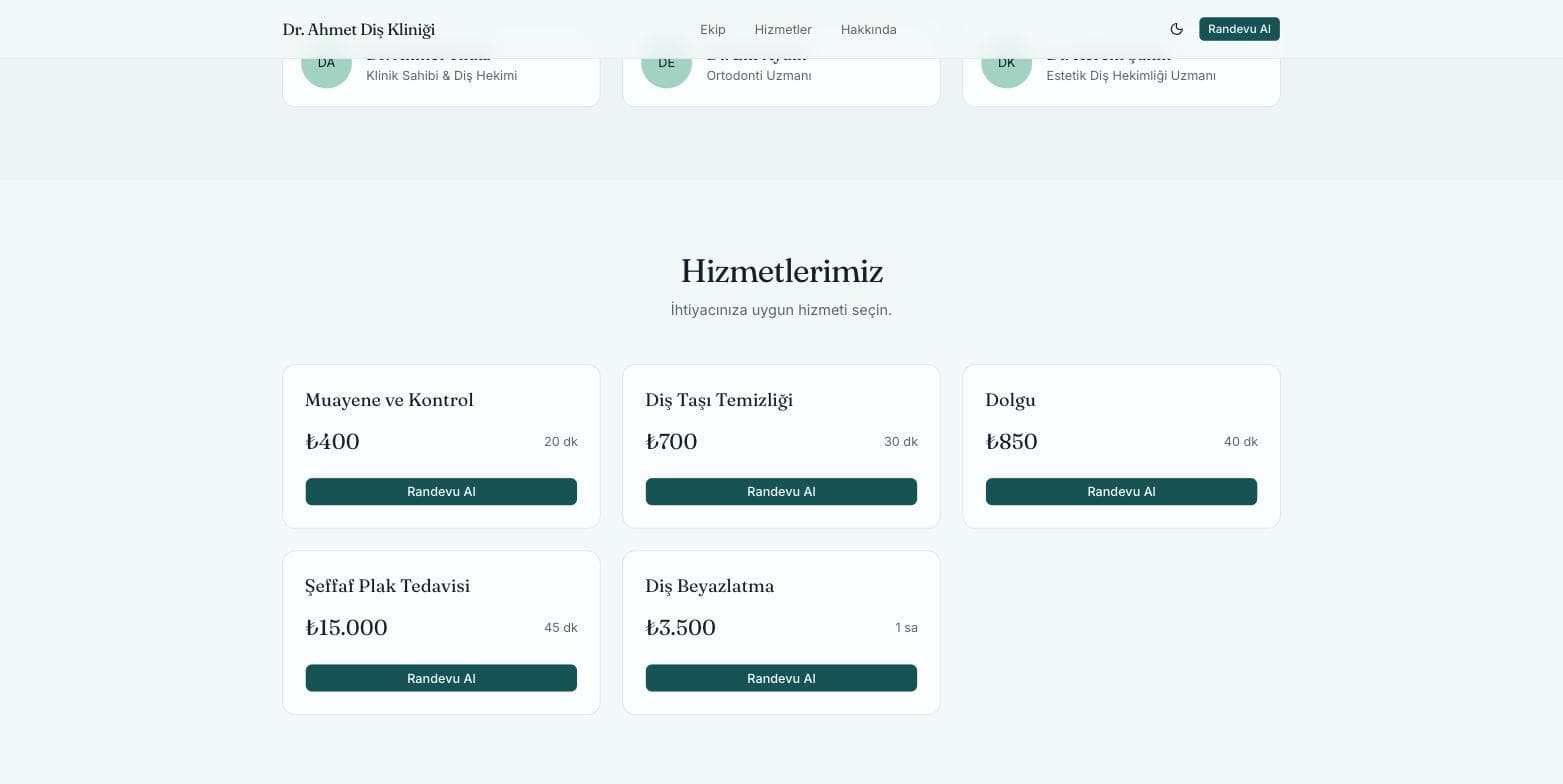 Dentiva — Diş Kliniği Randevu SaaS'ı ekran görüntüsü 3