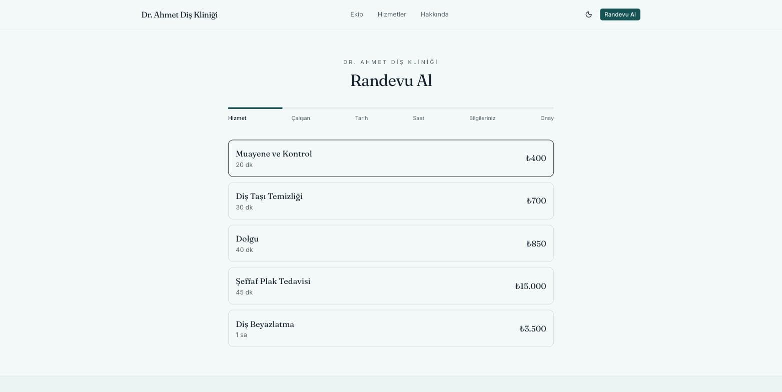 Dentiva — Diş Kliniği Randevu SaaS'ı ekran görüntüsü 4