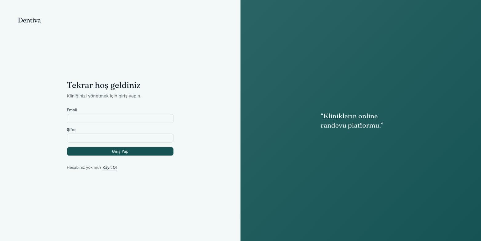 Dentiva — Diş Kliniği Randevu SaaS'ı ekran görüntüsü 5