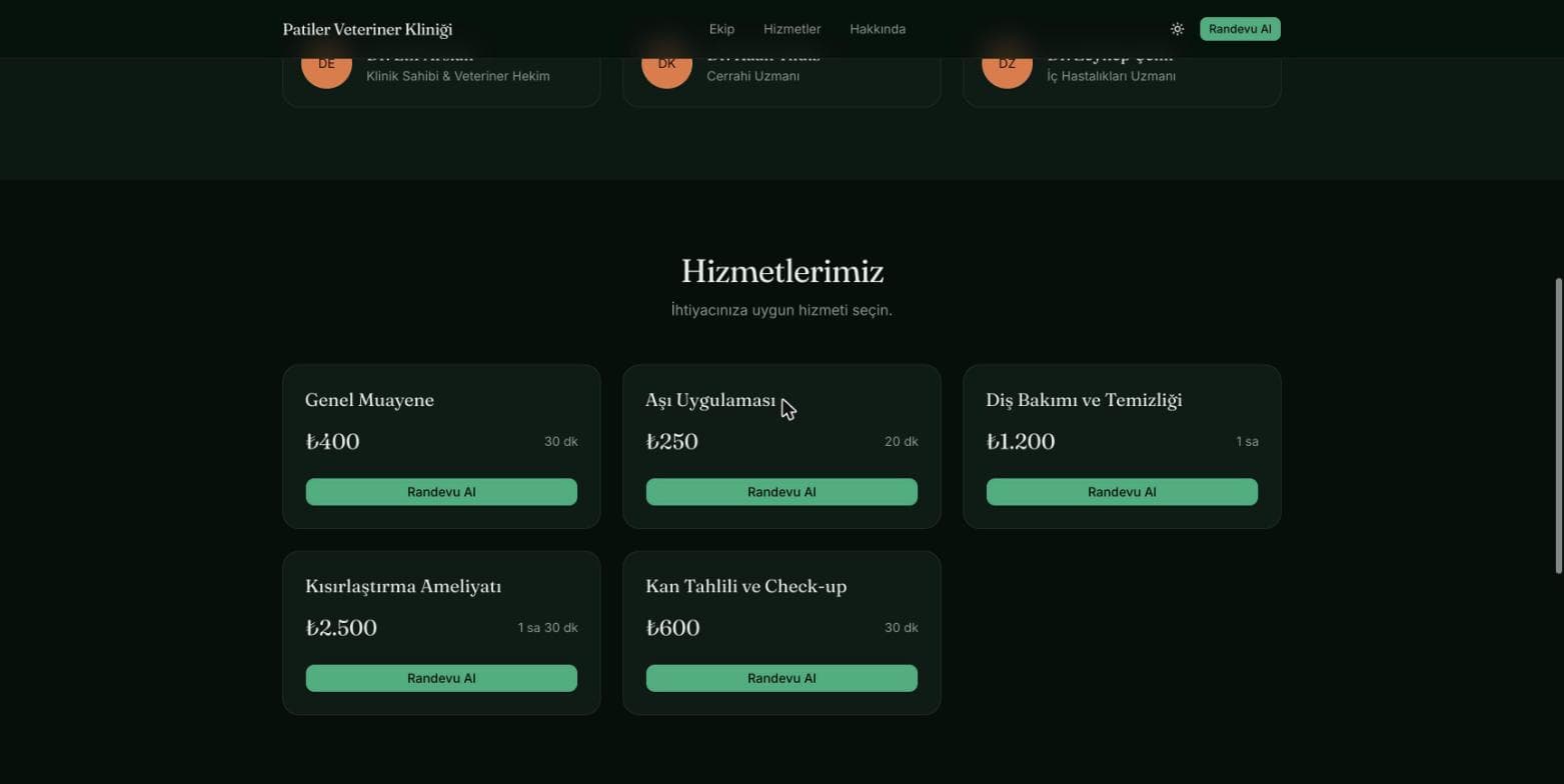 Vetivo — Veteriner Kliniği Randevu Sistemi ekran görüntüsü 3