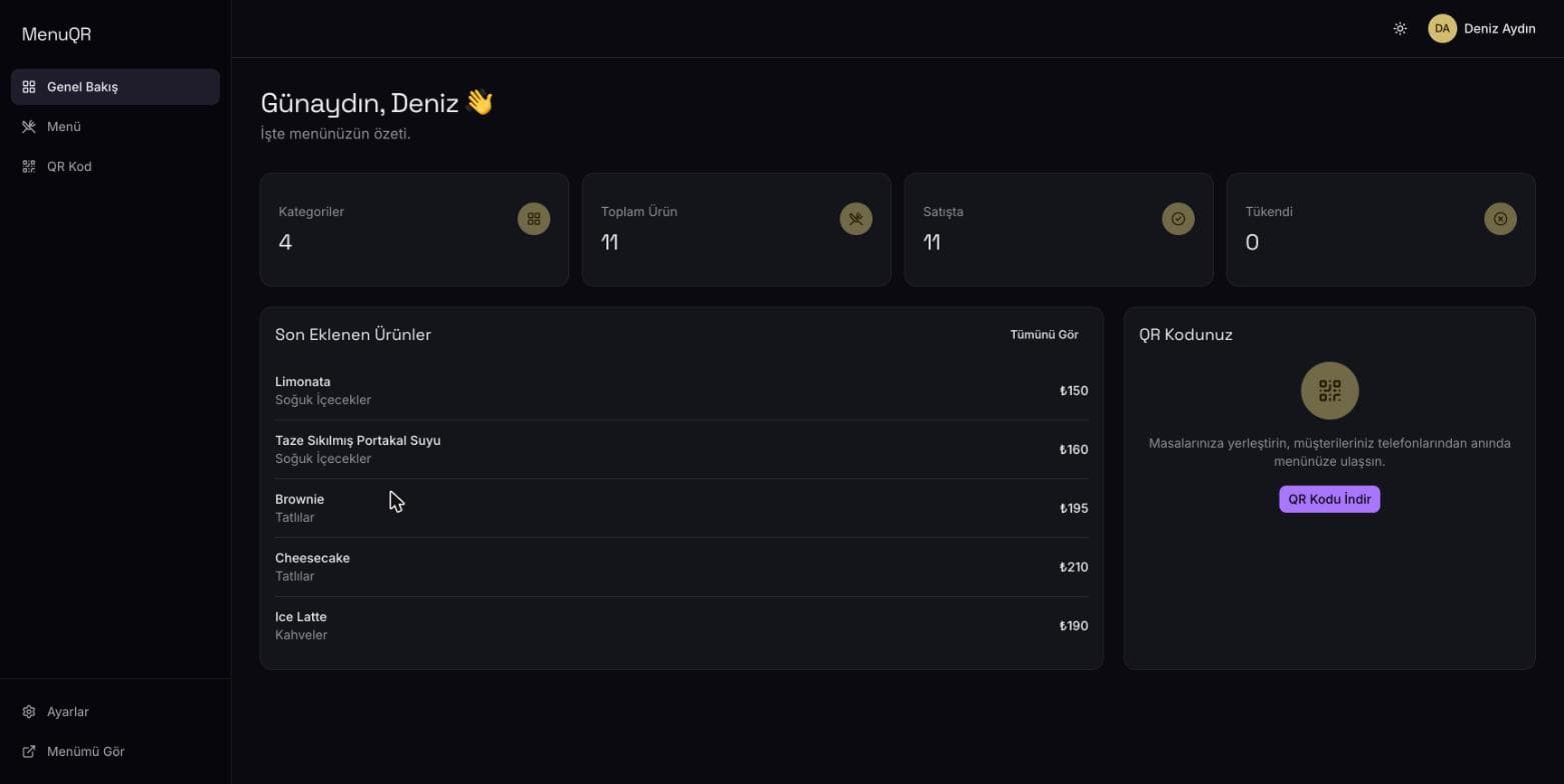 MenuQR — Dijital QR Menü Sistemi ekran görüntüsü 4