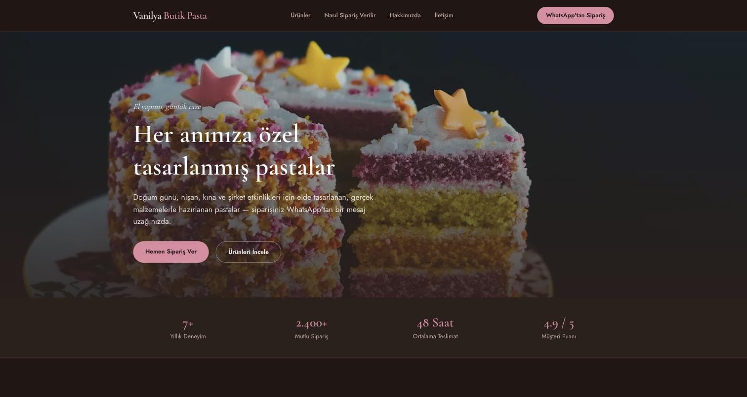 Vitrinim – Pastane & Tatlıcı Vitrin Sitesi ekran görüntüsü